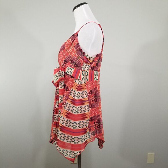 NEW  W Work To Weekend Hippie Boho Top Sz 10 Sleeveless Babydoll Chemise Blouse - Picture 4 of 13